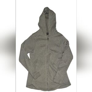 Eddie Bauer Women's Gray Heathered Knit Full Zip Hooded Sweater Jacket S